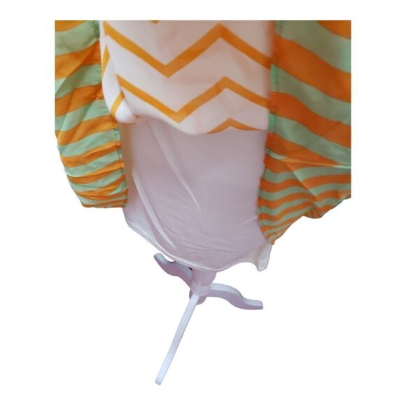 Ryu A'vere Stunning Orange & Green Chevron Mini Dress sizes S 2-4 M 6-8 L 10-12 - Picture 11 of 11